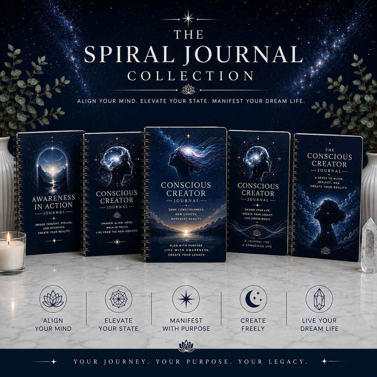 The Conscious Creator Spiral Journal Collection
