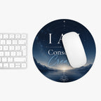 I AM a Conscious Creator Round Mouse Pad
