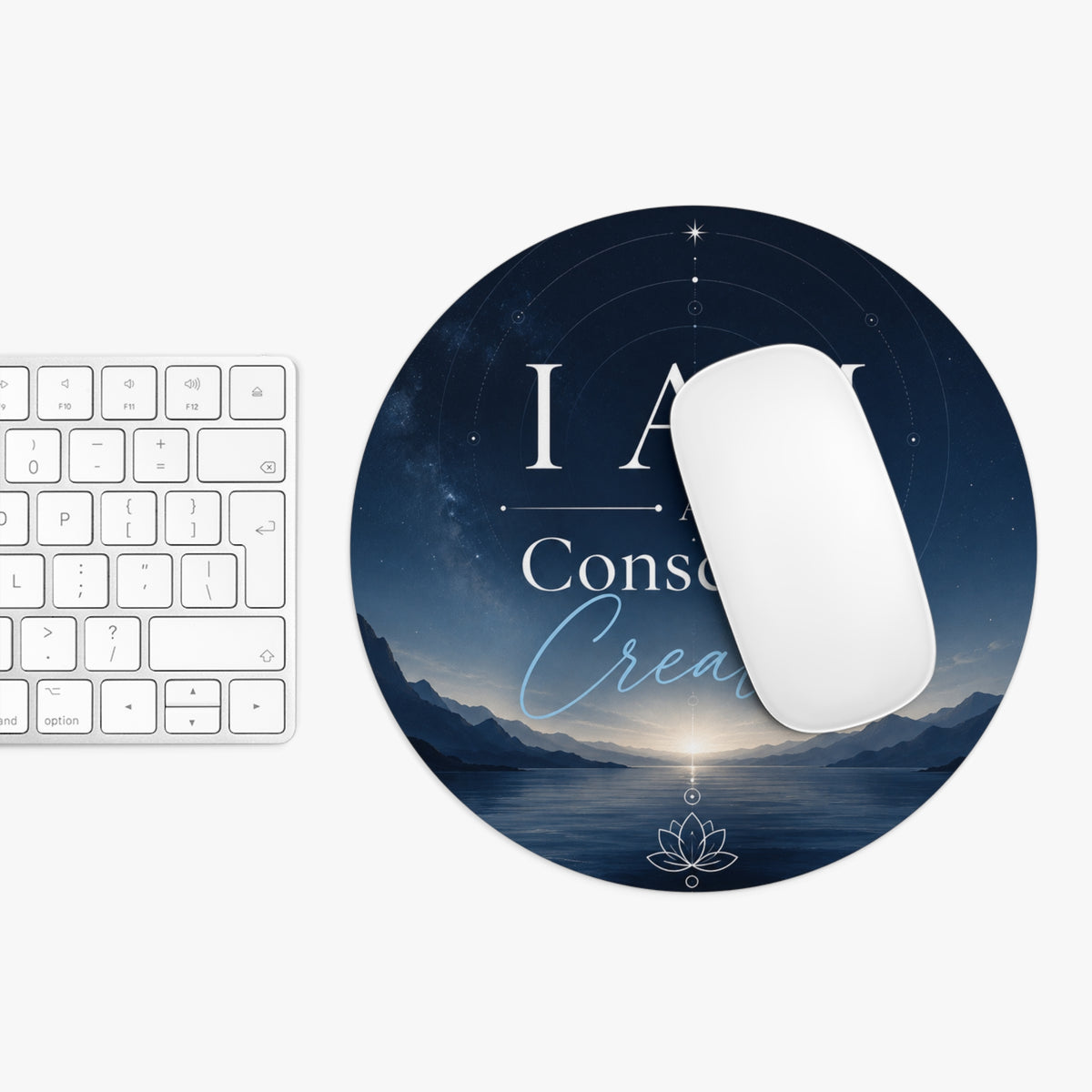 I AM a Conscious Creator Round Mouse Pad