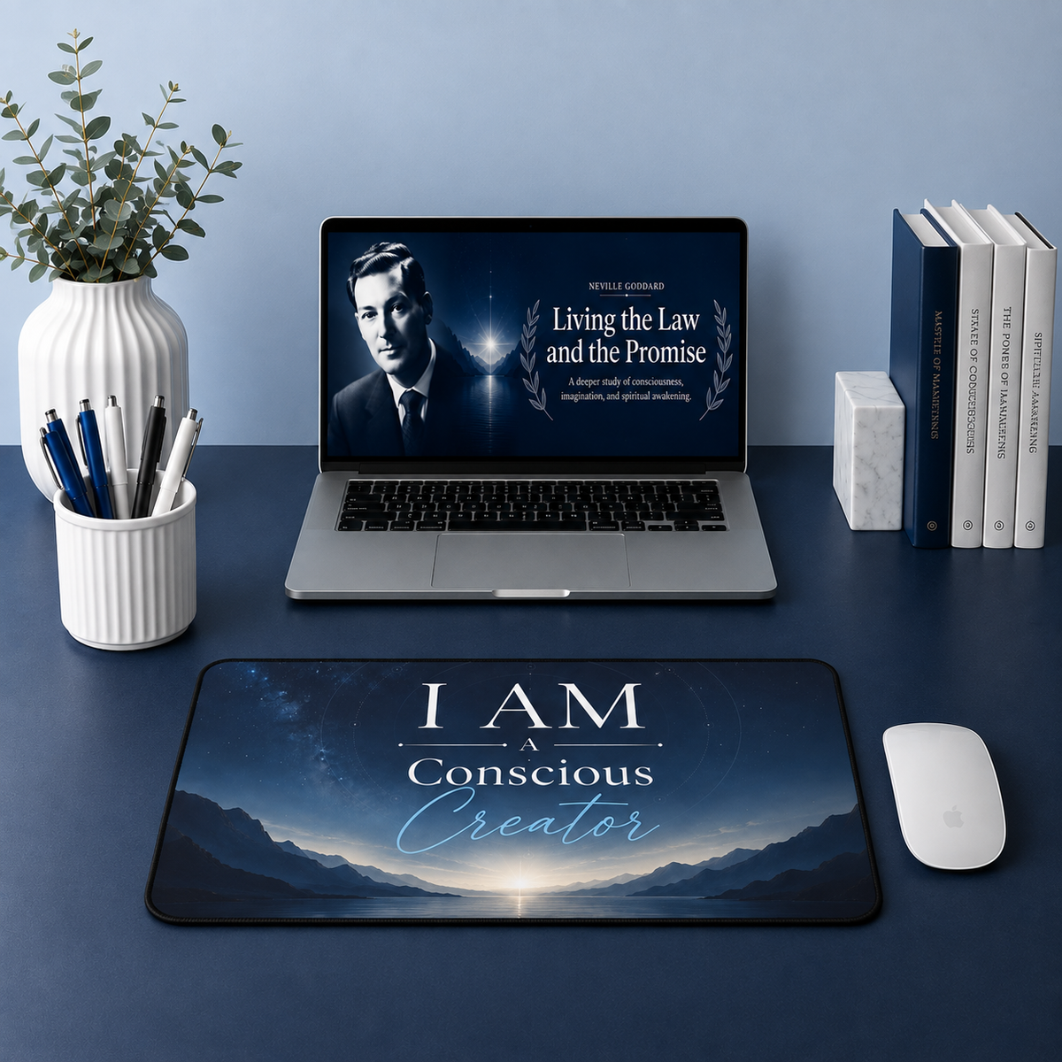 I AM a Conscious Creator Desk Mat