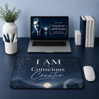 I AM a Conscious Creator Desk Mat — Inspirational Office Desk Mat
