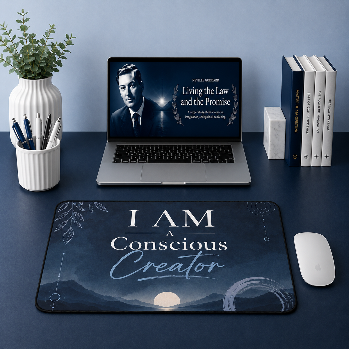 I AM a Conscious Creator Desk Mat — Inspirational Office Desk Mat