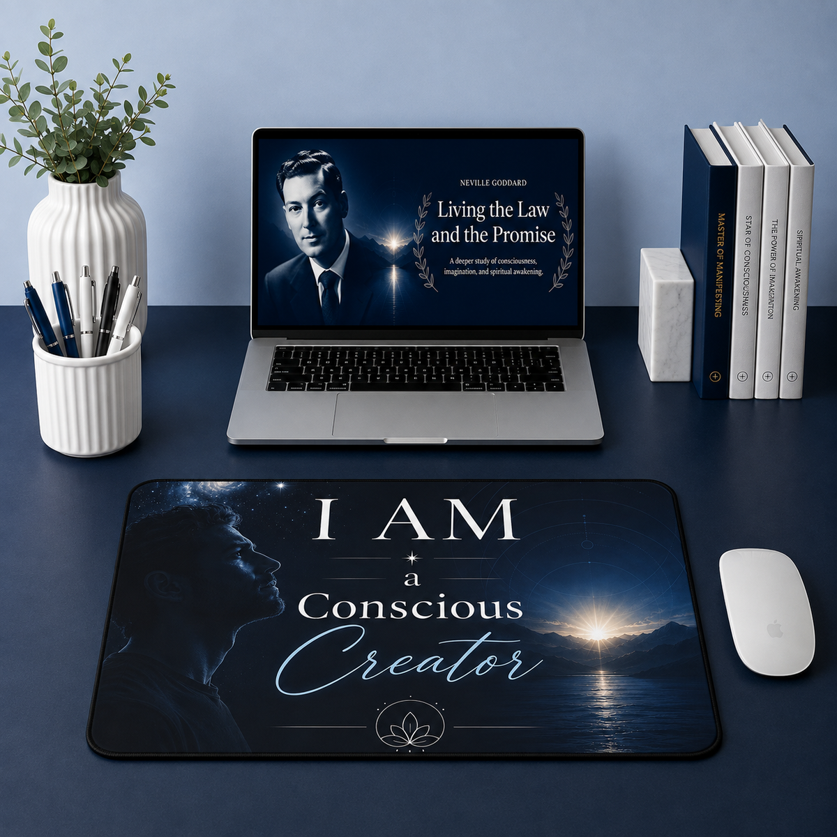 Desk Mat — "I AM a Conscious Creator" Inspirational Desk Mat for Mindfulness & Productivity