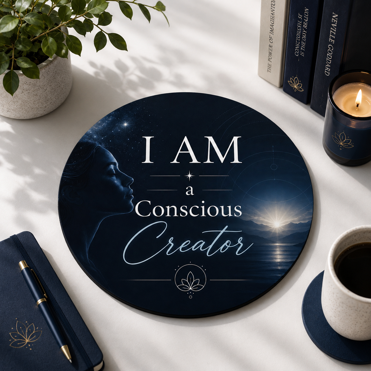 "I AM a Conscious Creator" Inspirational Mouse Pad