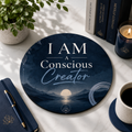 I Am a Conscious Creator Round Mouse Pad