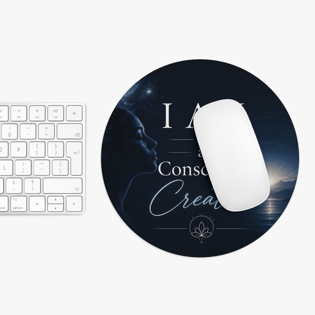 "I AM a Conscious Creator" Inspirational Mouse Pad