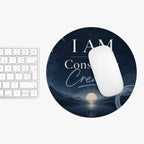 I Am a Conscious Creator Round Mouse Pad