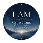 I AM a Conscious Creator Round Mouse Pad