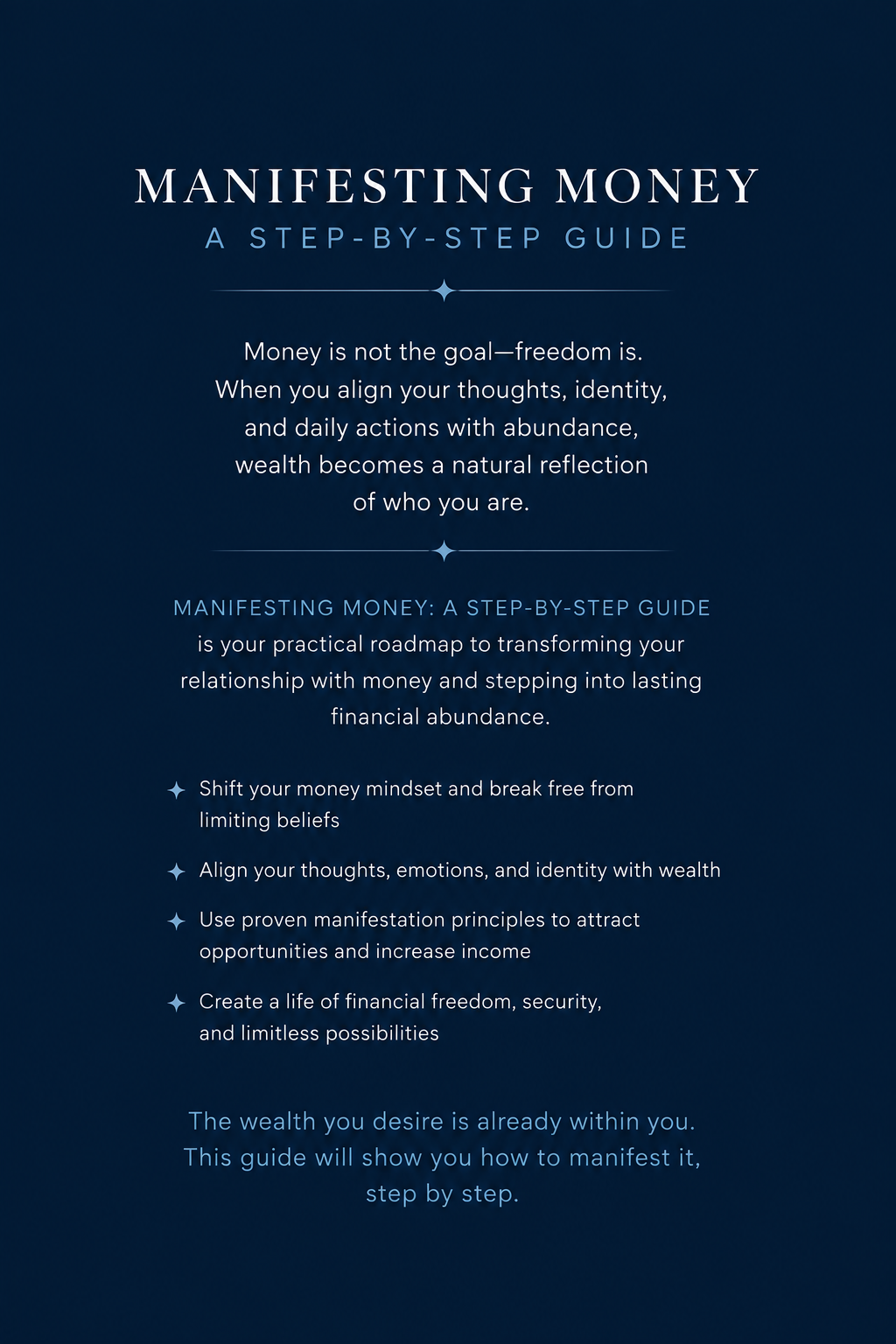 Manifesting Money: A Step-By-Step Guide and Workbook