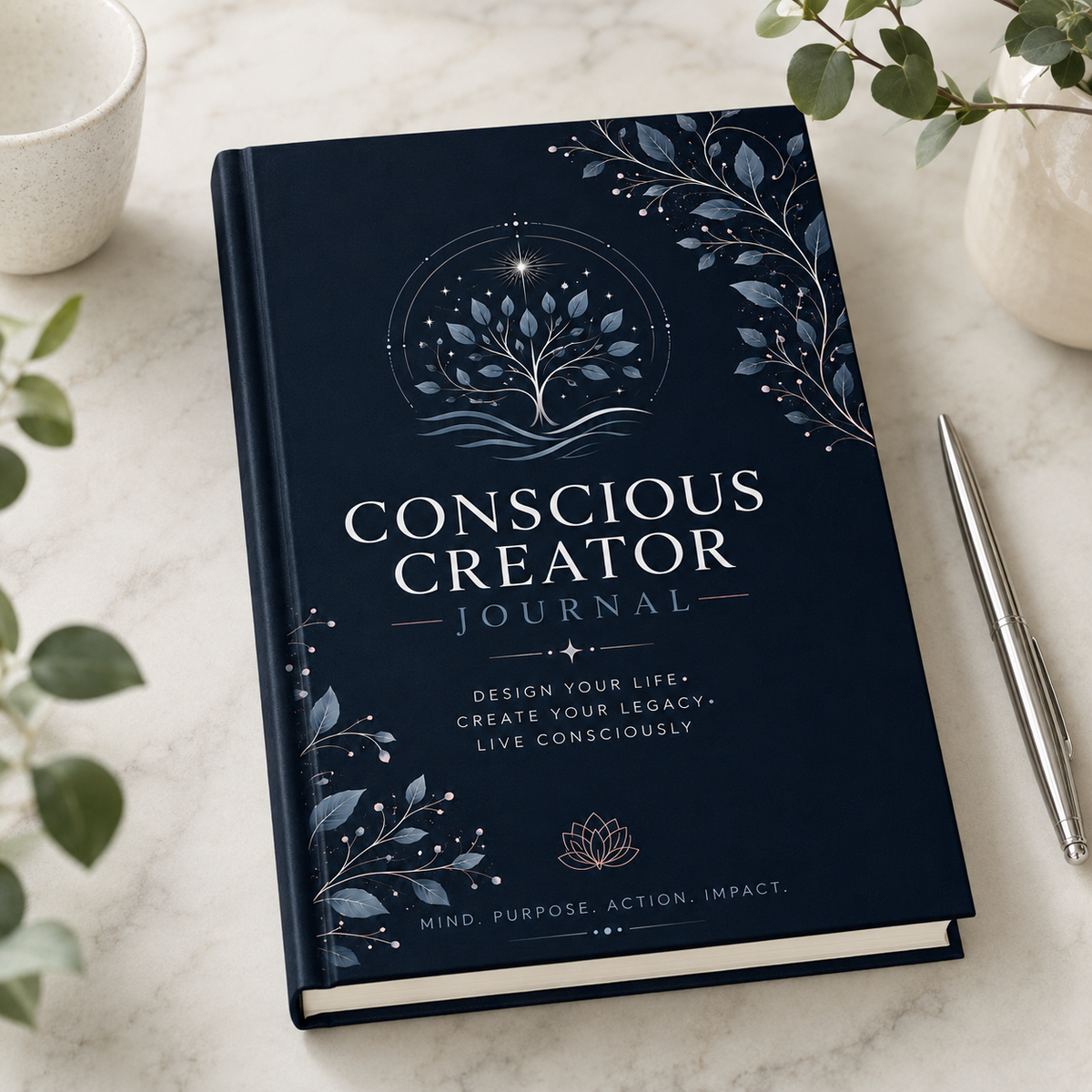 Mind, Purpose, Action Conscious Creator Hardcover Journal