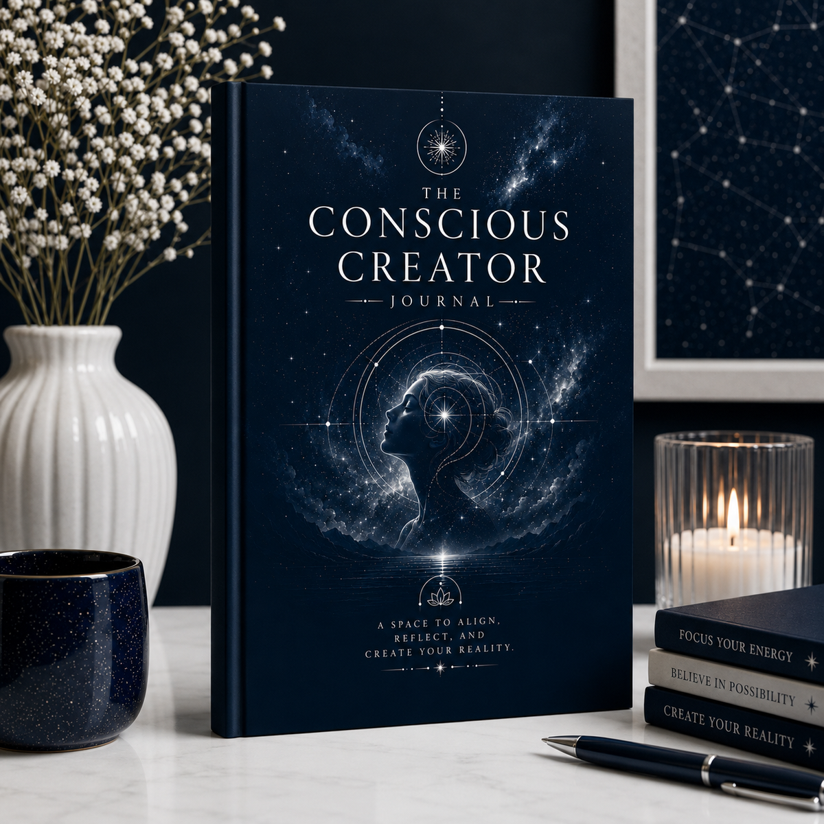 A Space to Align Conscious Creator Hardcover Journal
