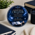 I AM a Conscious Creator Sticker (Journal & Candle Design)