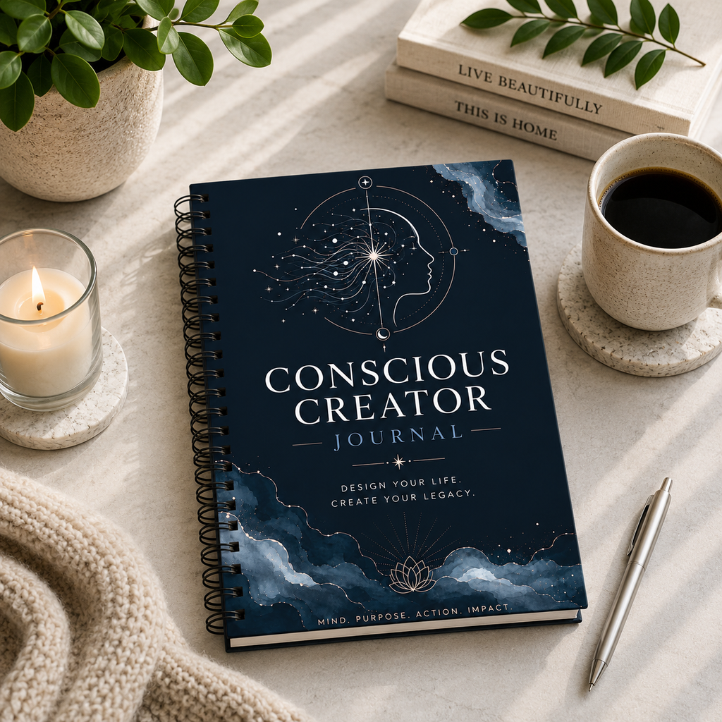 Design Your Life, Create Your Legacy Conscious Creator Spiral Notebook