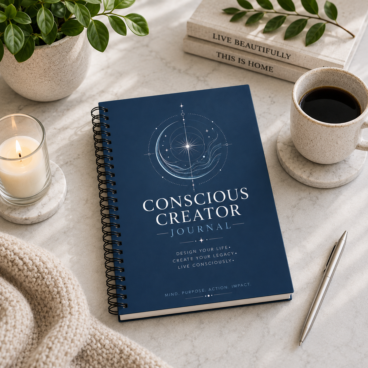 The Conscious Creator Spiral Notebook (Inner Light Cover)