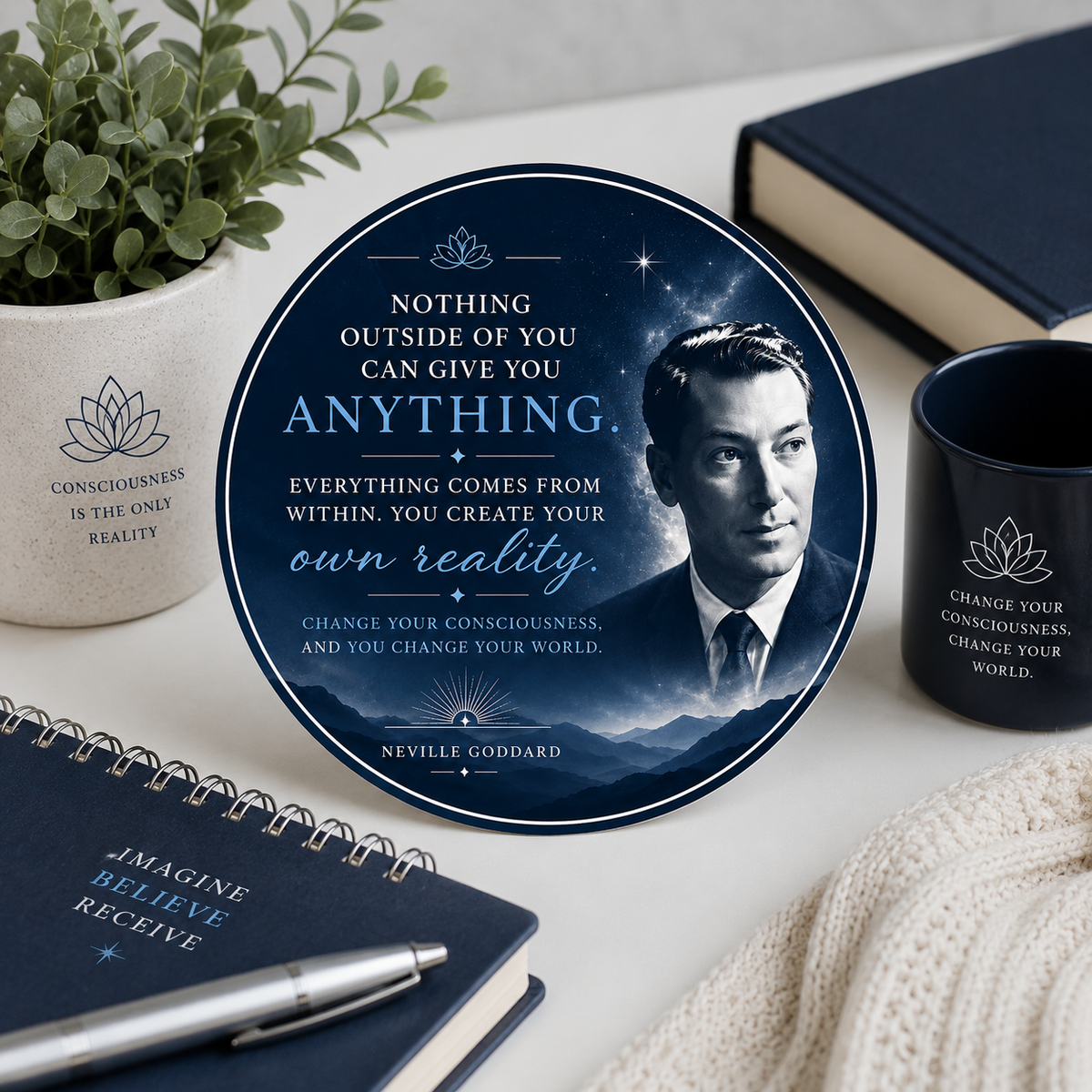 Nothing Outside of You Can Give You Anything 3x3 Neville Goddard Sticker