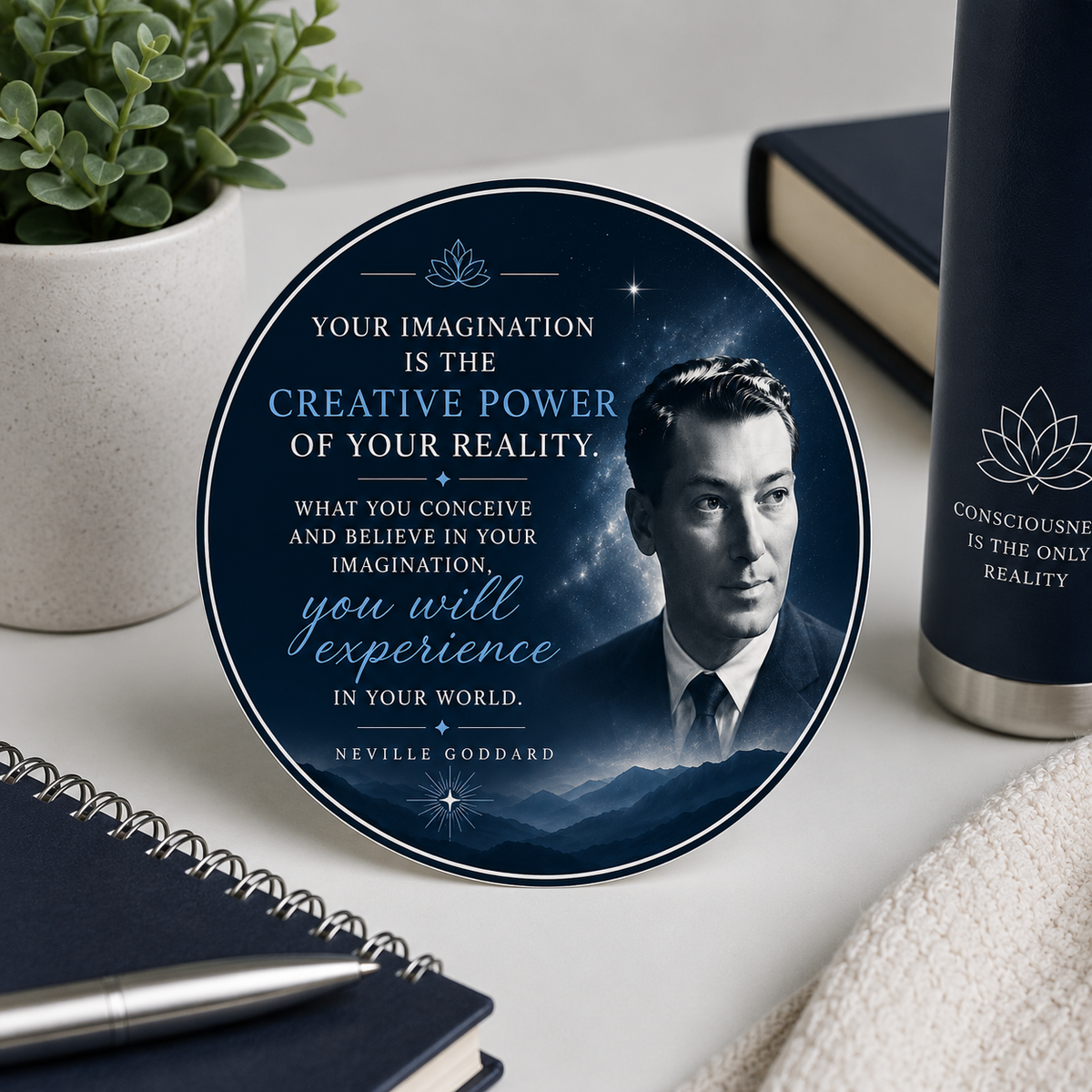 Your Imagination is the Creative Power of Your Reality 3x3 Neville Goddard Sticker
